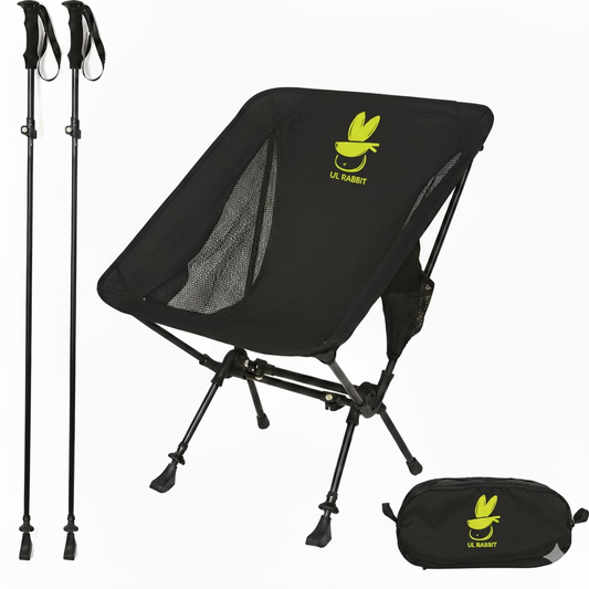 Portable Ultralight Folding Camping Chair With Hiking Pole 2 in 1